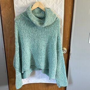 Free People Seafoam Cowl Neck Sweater